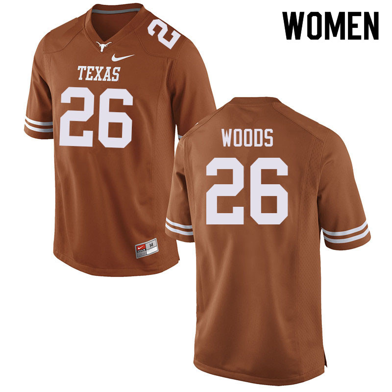 Women #26 Ky Woods Texas Longhorns College Football Jerseys Sale-Orange
